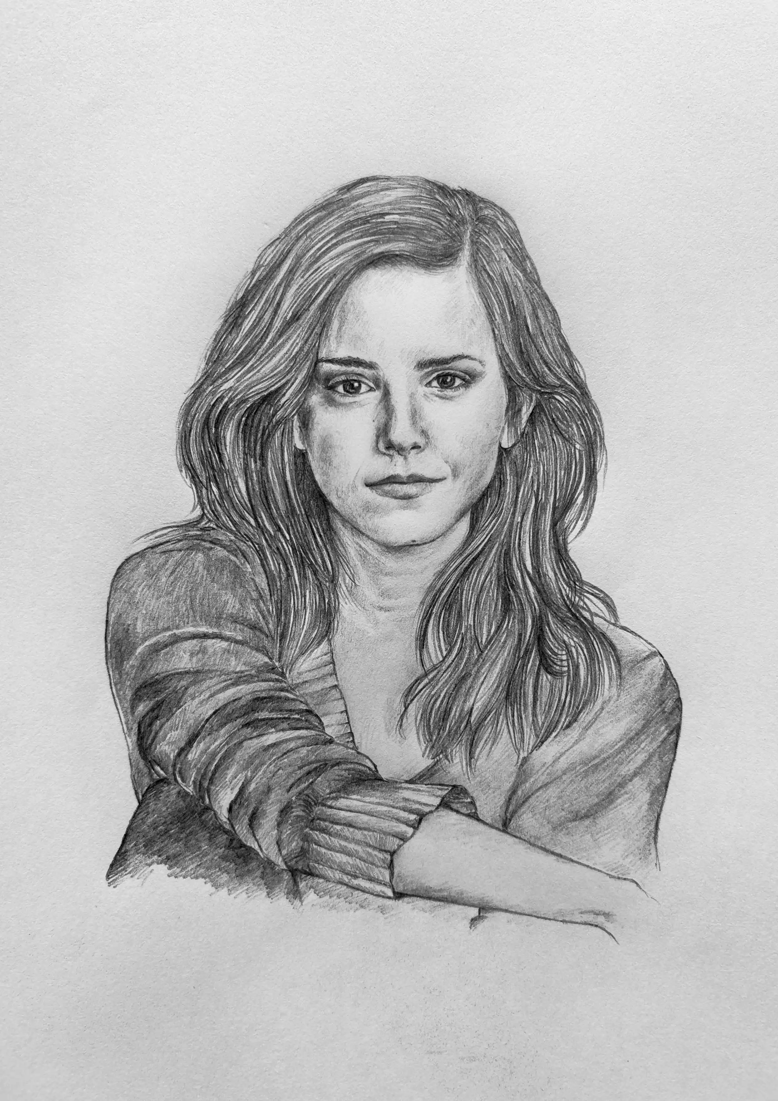 Pencil portrait of Emma