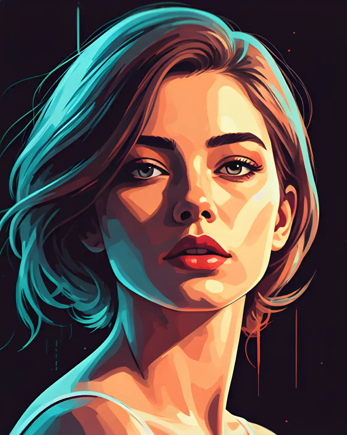 Character and background artwork