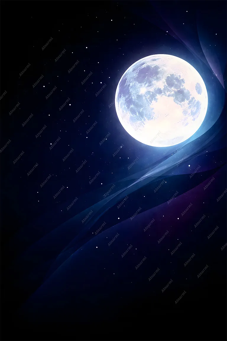 Graphic Dark Blue Sky Moon - wallpapers download preview by Atnurmi
