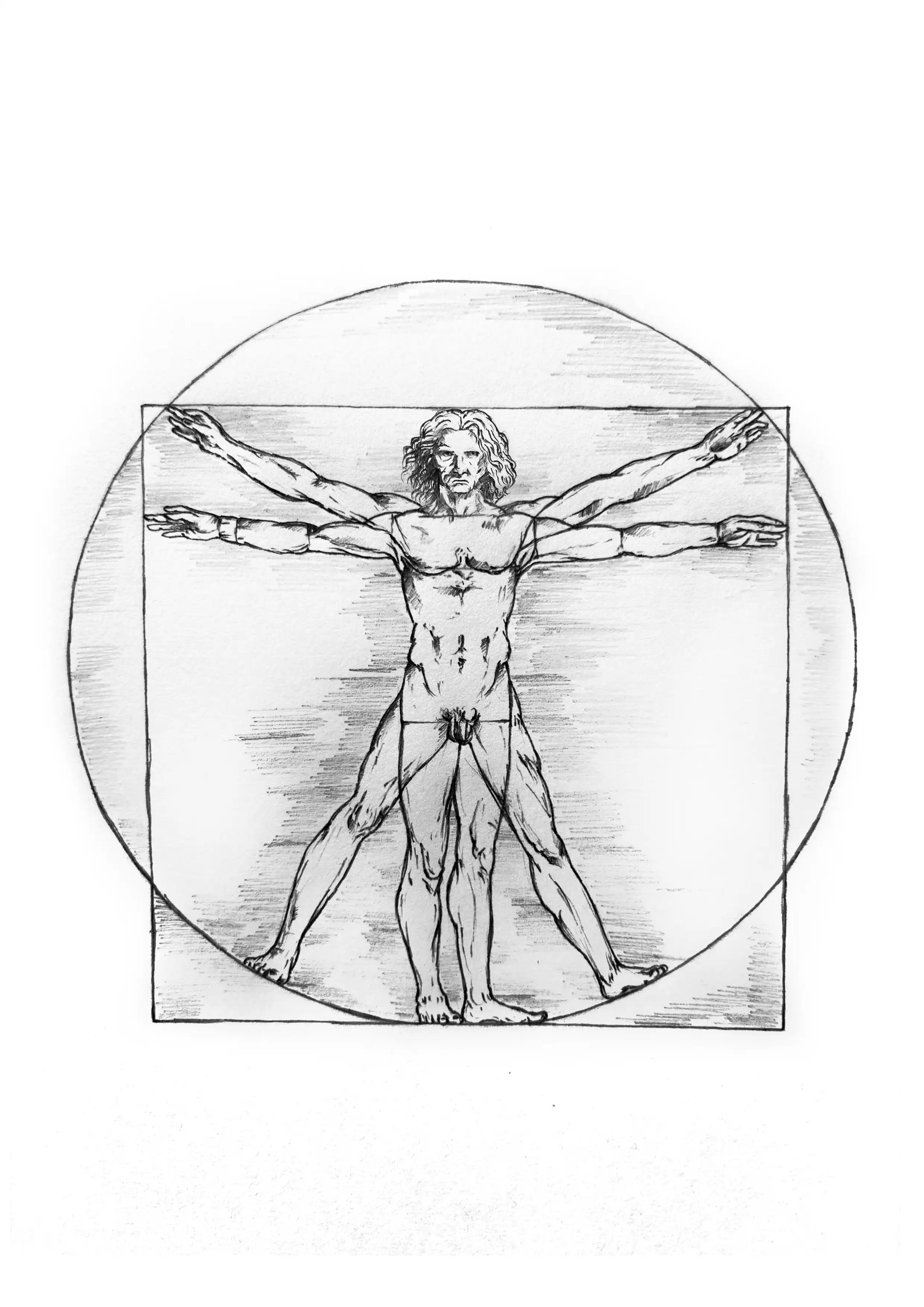 Macro-style portrait sketch detail in graphite