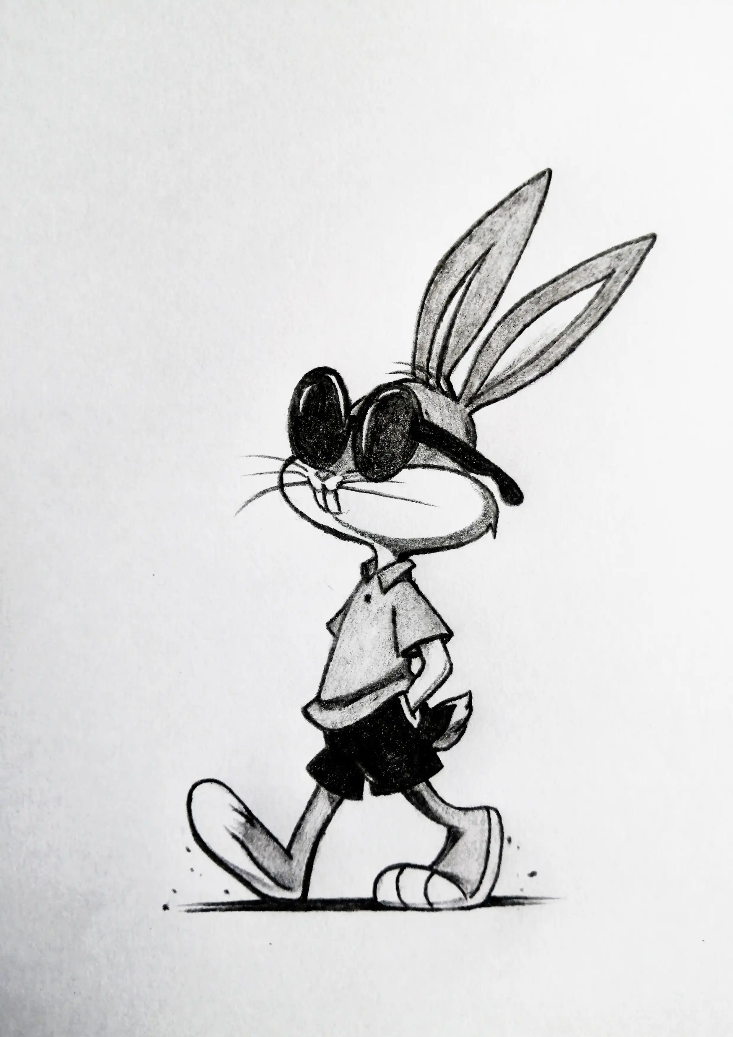 Close-up portrait line study