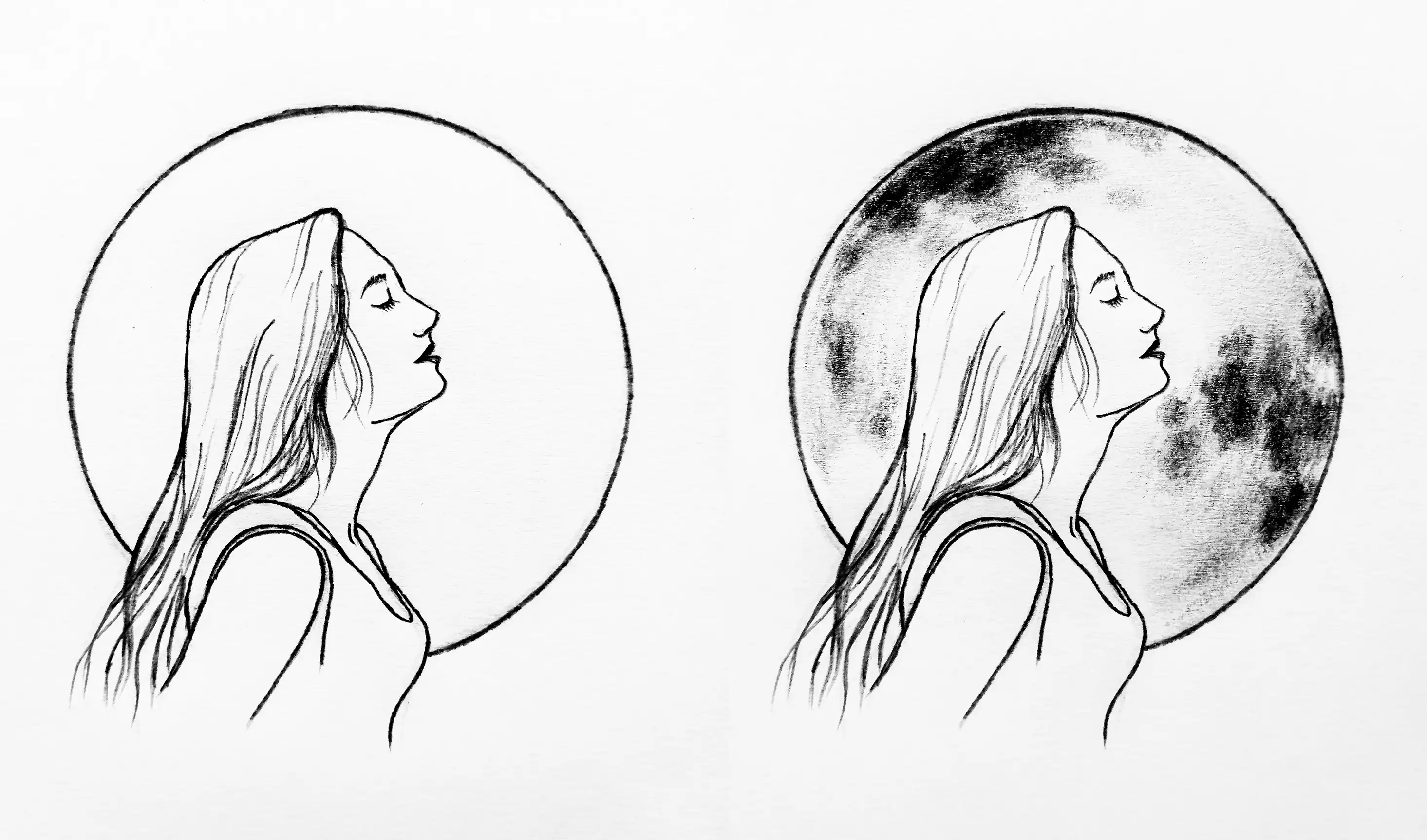 Concept character sketch rendered in graphite